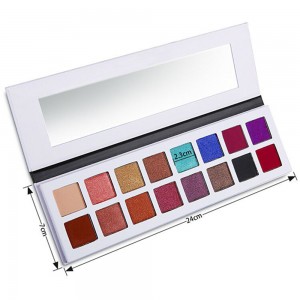 නව 16-වර්ණ matte pearl blend eyeshadow palette වර්ණ කිරීමට පහසු ආරම්භකයින් සඳහා මිල අඩු eyeshadow palette —— 10009
