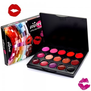 Προσαρμοσμένο λογότυπο παλέτας δοχείων κραγιόν Χωρίς ιδιωτική ετικέτα Cosmetics High Pigment Lipstick Palette-1017