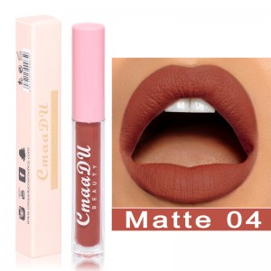 Matte Lip Glaze Long-lasting No-stick Cup Lip Gloss Waterproof Velvet Lipgloss 5ZCC