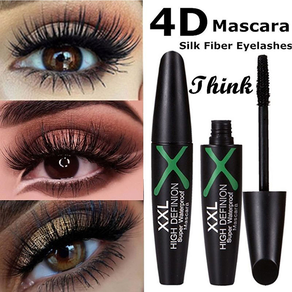 1 Pc 4D Silk Fiber Eyelashes na-agbatị Mascara Waterproof Long Lash Black Eyelashes Extension Make Up 3D Mascara-8221