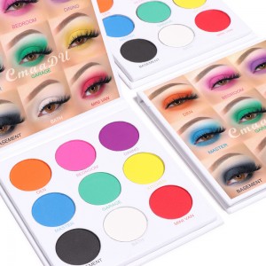 9 Mga Kolor nga Taas nga Pigmented Eyeshadow Palette 9SCS