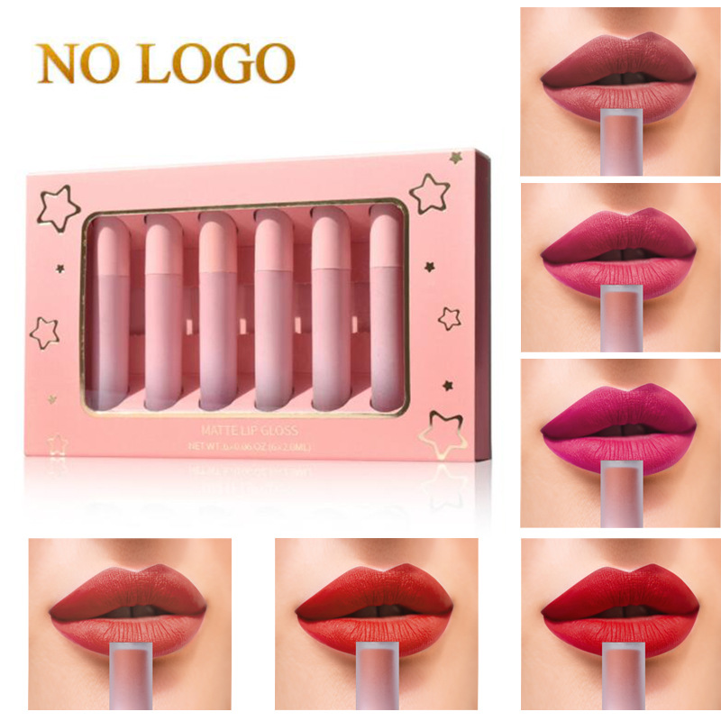 Χονδρικό Αδιάβροχο Smooth Matte Lipgloss Kit Lipgloss Liquid Lipstick 6 Colors Lip Set Private Label-CY-WLS-001