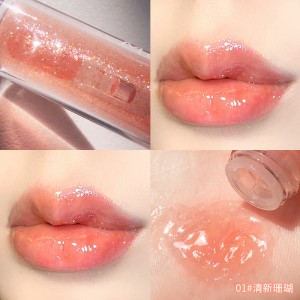 Beauty Glasting Lebe mai sheki Taurari Quicksand Karamin Shimmer Glitter Mai Dorewa Mai Dauke da Leɓe Mai Shaki Mai Shaki DES01