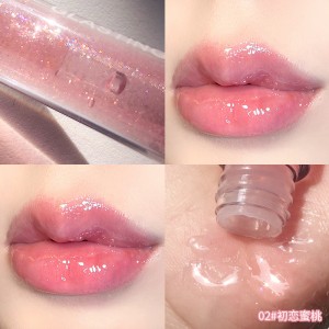 Beauty Glasting Lip Gloss Starry Quicksand Little Shimmer Glitter Long-mayînde Lipstick Moisturizer Clear Lip gloss DES01