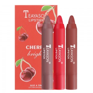 Σετ 3 χρωμάτων Matte Lipstick Pen Pigment Nutritious Velvet Glossy Lip Sexy Waterproof Red Lip Tint Χρώμα που διαρκεί Χρώμα Γυναικείο Μόδα Μακιγιάζ DYS-01