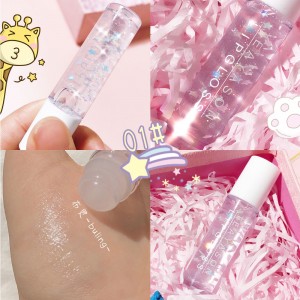 Son bóng trong suốt Pearlescent White Base Lip Gloss Moisturizing Lip Oil DYS03