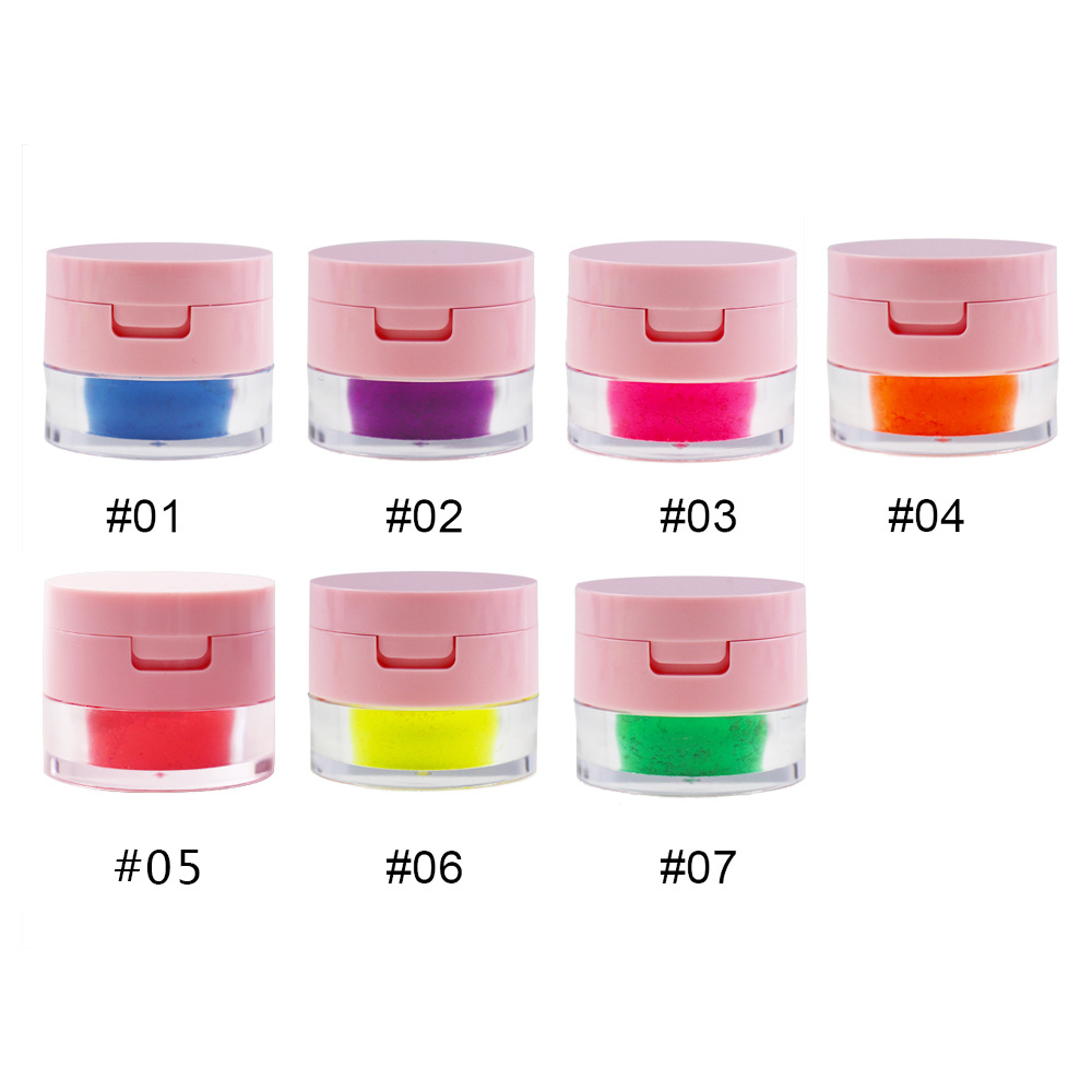 Nytt produkt skjønnhetsnøytralt 7-farger glitterpulver øyenskyggepulver lysende pudderfosfor —— HSY11
