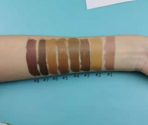 Groothandel Kosmetiese Gereedskap Natuurlike 8 Kleur Make-up Privaat Etiket Gesig En Liggaam Vegan Hose Concealer Dark Skin Foundation