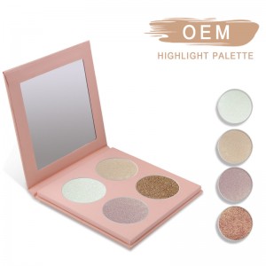 OEM Custom High Pigmented Private label Makeup Bronzer Pressed Powder 4 Colors Contour Palette-JY06