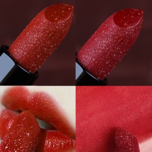 13 Imibala yepearlescent + matte red lipstick KHZS