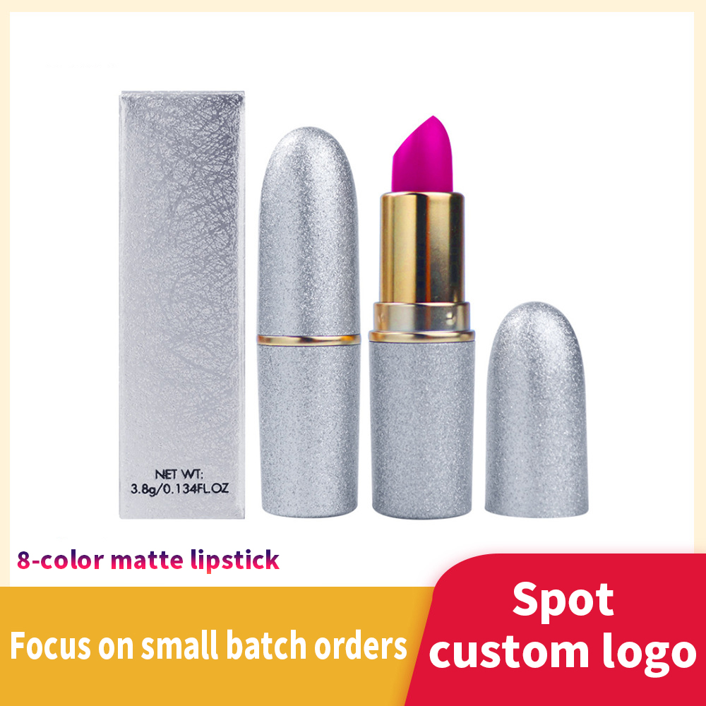 Private Label Silver Diamond Glitter Bullet Matte Lipstick 8 Color Lipstick-MSL08049Z