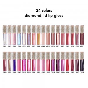 OEM Private Label 34 Color Pearly Lip Glaze kosteuttava huuliöljy kosteuttava nestemäinen huulikiilto-MSL34097z
