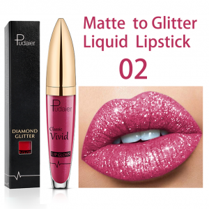 Kinouku konganuku parewai mo te roa Tino Pigmented Glitter Pearl Liquid Lipstick Kore-Stick Cup Lip Gloss P1230