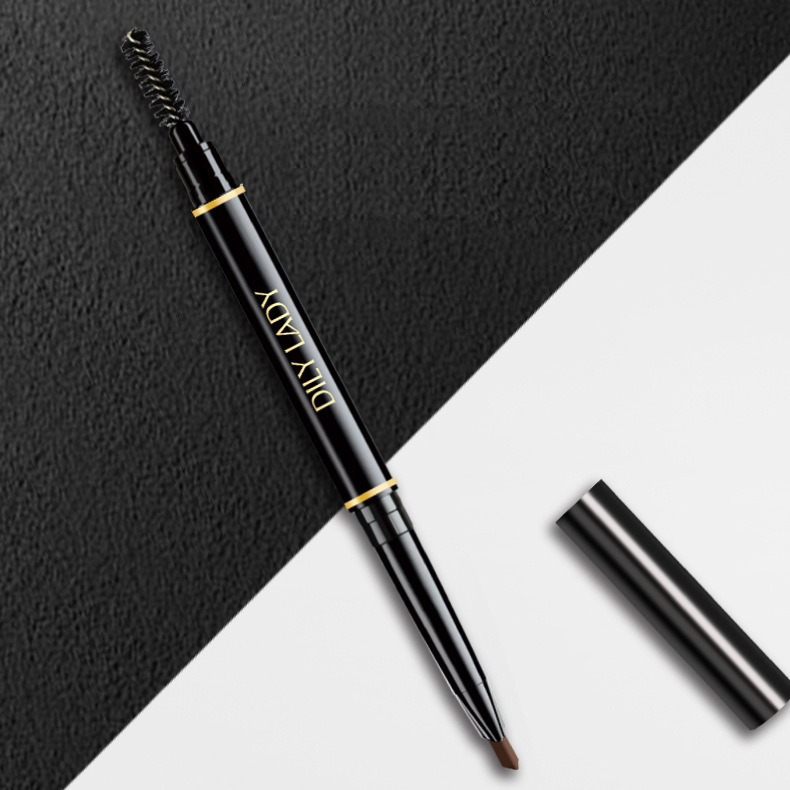 Double-head rotating eyebrow pencil with eyebrow brush——P86