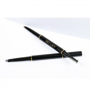 Creion pentru sprâncene rotativ cu două capete cu perie pentru sprâncene——P86