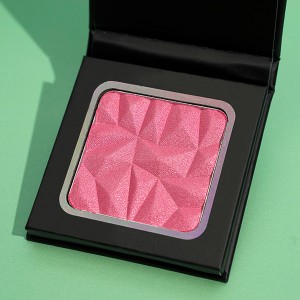 Maquiagem nude natural, blush rosado, pó monocromático fosco, não voador, rouge de alta renderização de cores