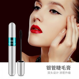 4D Lengthening Mascara Waterproof, Ib qho yooj yim-drying Naturally Mos Long Eyelashes Makeup Mascara