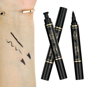 Eyeliner rezistent la apă, cu uscare rapidă, neutru, fără logo, creion de ochi negru dens, neted și durabil——SXM13