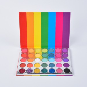 Paleta di ombretti di 35 culori arcubalenu perla matte terra ombretti di etichetta privata bellezza-XSW-YY-35
