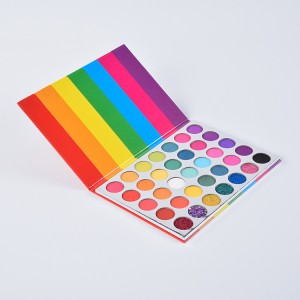 Paleta de sombras de ollos color terra mate nacarado arcoíris de 35 cores marca privada beauty-XSW-YY-35