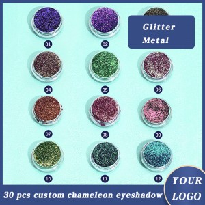 High Quality for Liquid Eyeliner Stamp - OEM private label 12 colors pearlescent golden light monochrome non-logo chameleon eyeshadow-YYP0039 – Sunbeam