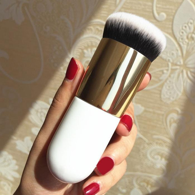 Generic Face Powder Blush Cosmetic Makeup Brush, White & Gold SZ-NMKL-01