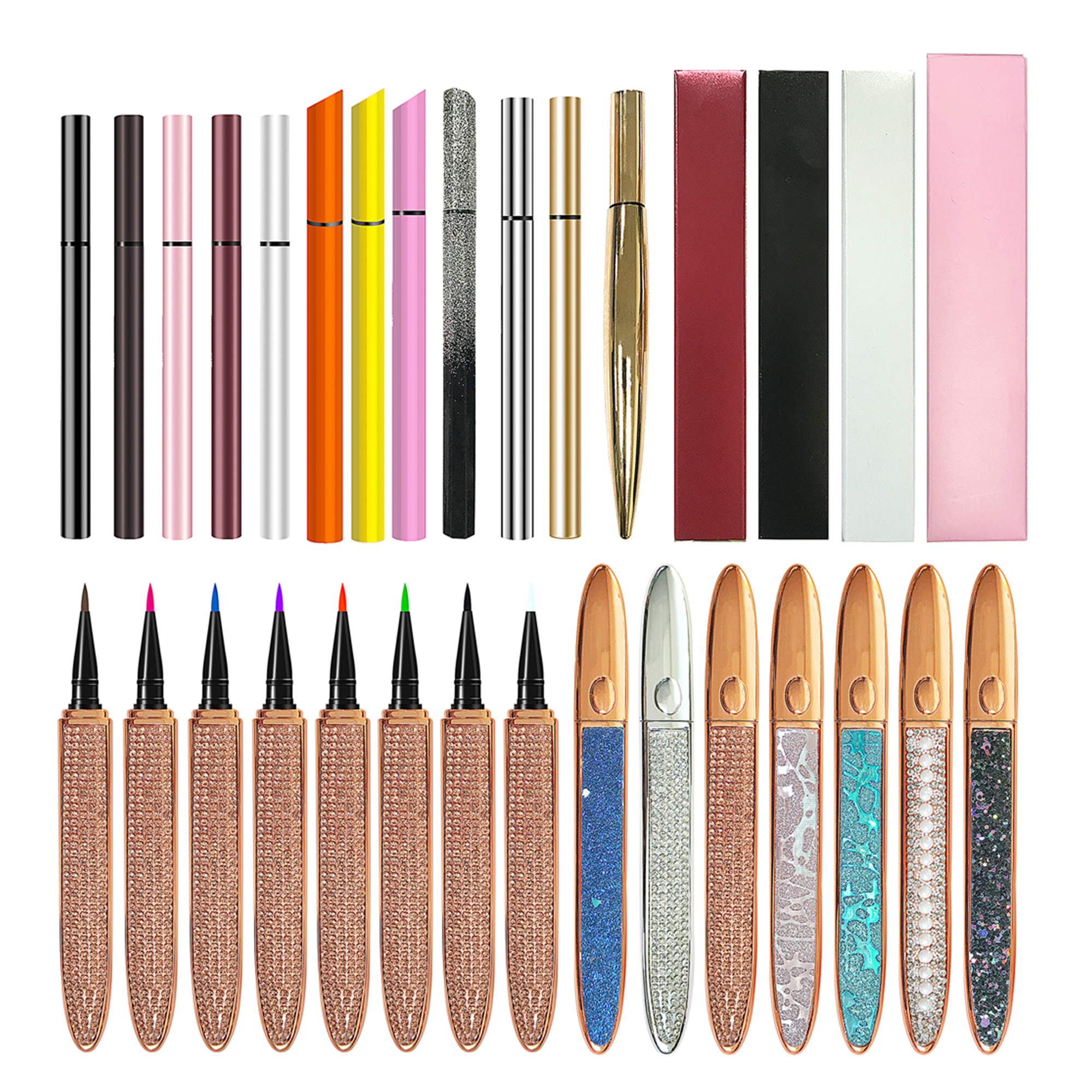 Cosmetics makiazy adhesive eyeliner gel pen etikety manokana tantera-drano maharitra adhesive eyeliner pen