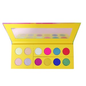 Walang brand high pigment palette eyeshadow pressed glitter eyeshadow with paper box