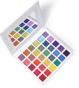 Paleta e rimeleve me 30 ngjyra, mat, margaritar, zhvillim i ngjyrave të polarizuara, paletë grimi i papërshkueshëm nga uji afatgjatë, rimel i ri——HFY05