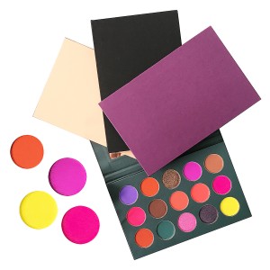 Paletas de sombras de ollos con purpurina multicolor de maquillaxe de alto pigmentos de marca privada cosméticos cremosos