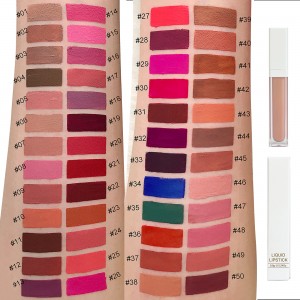 nagykereskedés női saját márkás divat egyedi logó vegán 43 szín magas pigment kozmetika vízálló matt folyékony rúzs