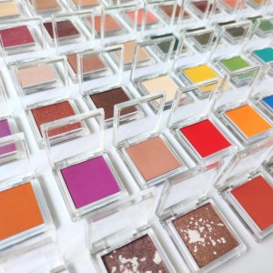 Cosmetics private label magneettinen yksi hohtava puristettu luomiväri neliönmuotoinen yksittäinen luomiväri pigmentti