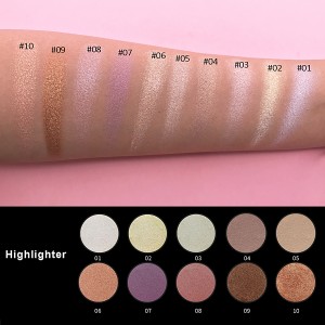 Bedak Tekan membuat merek Anda sendiri highlighter blush palette private label highlighter makeup powder bronzer