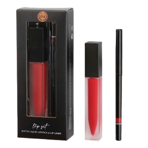 Korea Lip Gloss Lip Glaze Lip Liner Set Lip Gloss Walang Logo Makeup Set Non-stick Cup Matte Lip Gloss Set——P25+CXB
