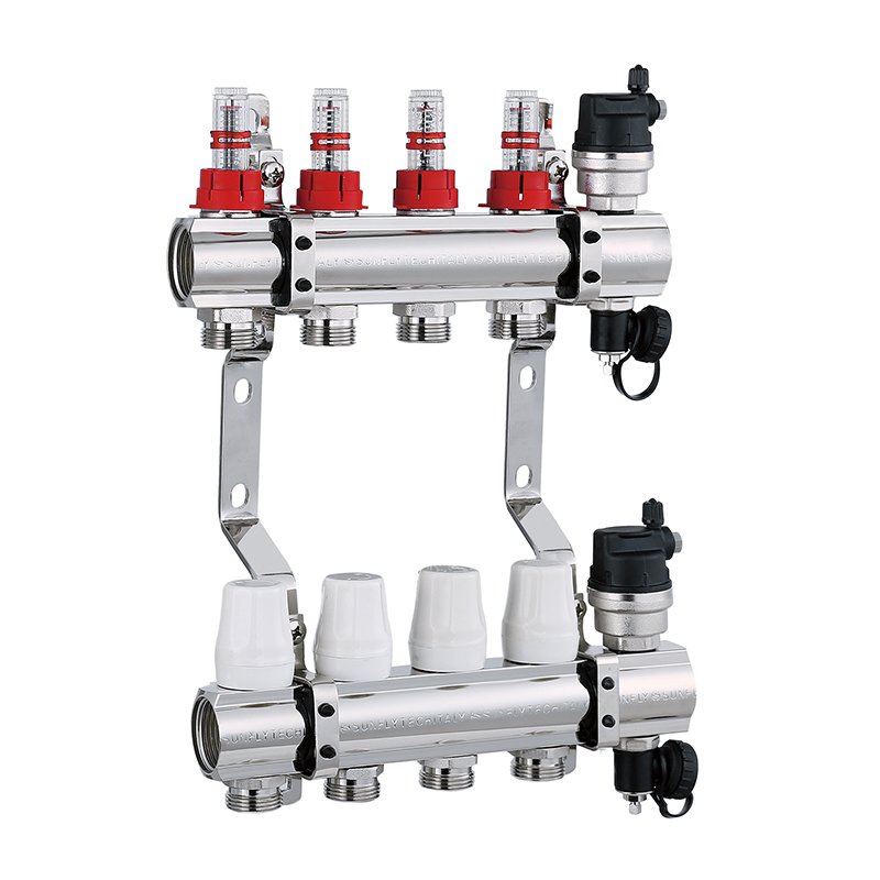 Brass Manifold With flow meter and drain valve