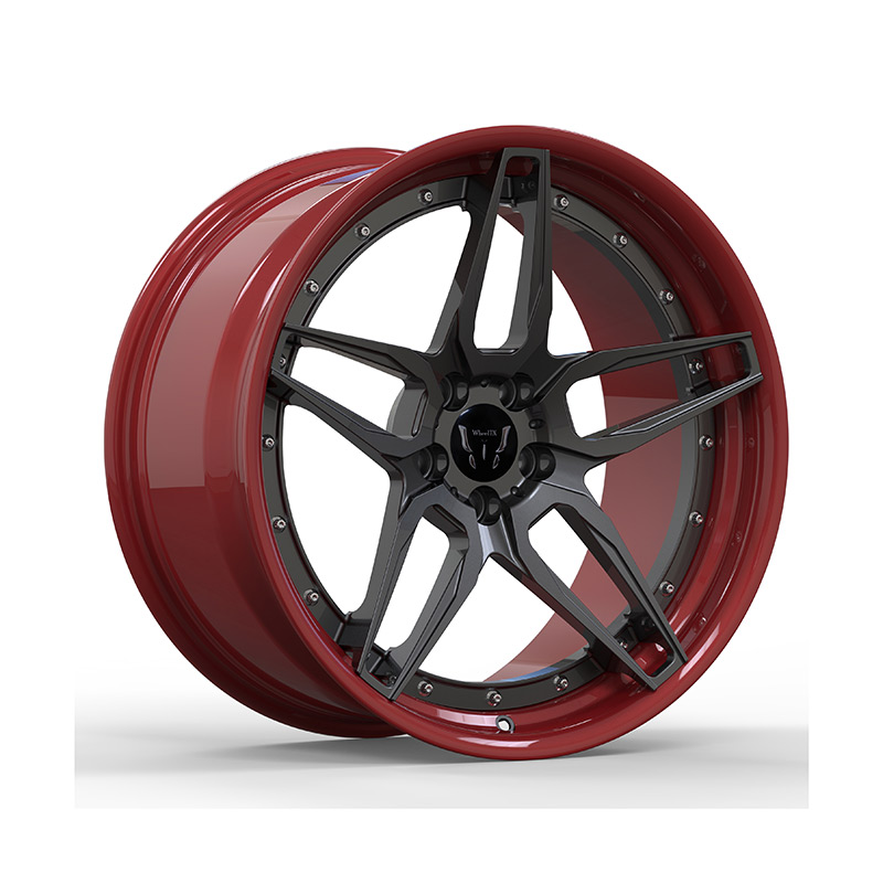 Two-piece forged alloy wheel , consisting of two parts: the rim and the spoke.