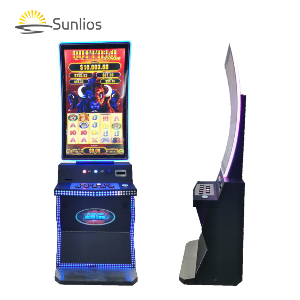 Ugu Cusub 43 Inch Curved Monitor Touch Screen Adult Reel Slot Machine