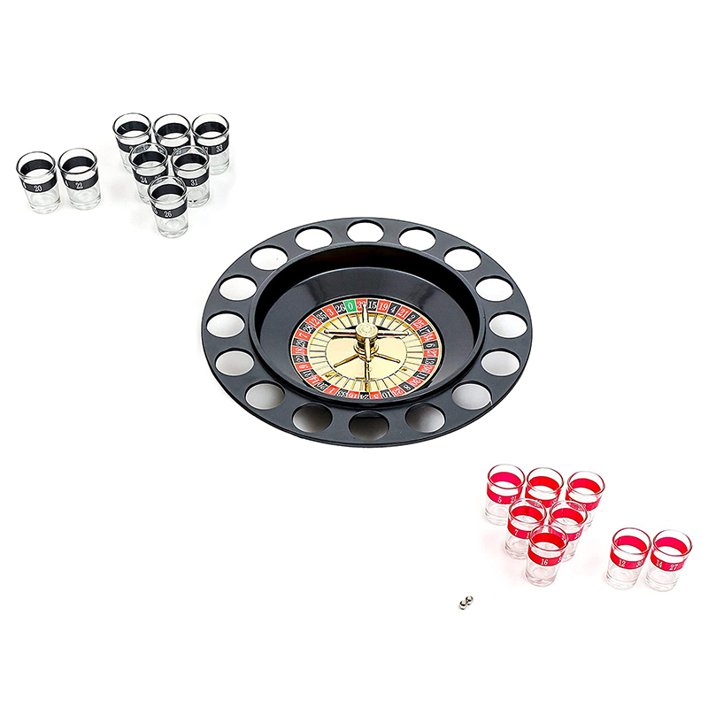 SSD002 16pcs Shot Glass Roulette Novelty Gifts Drinking Party Game