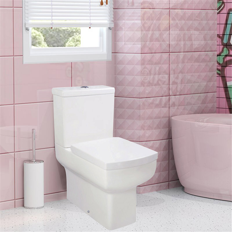 Modern Square Close Coupled Toilet