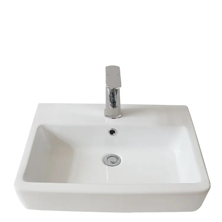 Dizajn modernih keramičkih kupaonskih sudopera umivaonik pravokutni umivaonik na stolnoj plohi