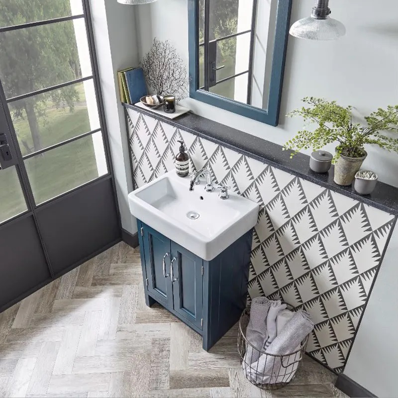 Barato nga bag-ong disenyo sa counter basin rectangular ceramic bathroom sink
