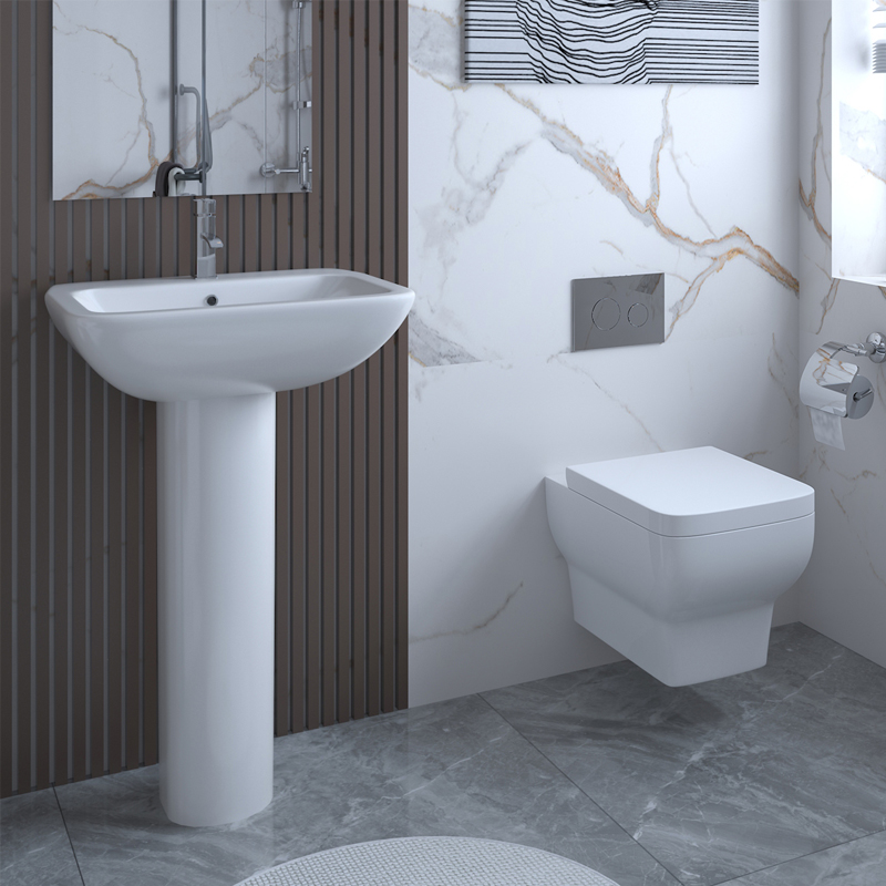 Люкс дизайн компостлаштыру ванна бүлмәсе иң якын бүлмәле бер комодлы туалет