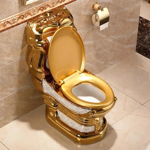 Luksuzni dizajnerski keramički zlatni toalet