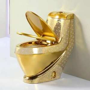 Күпләп алтын капланган wc туалеты