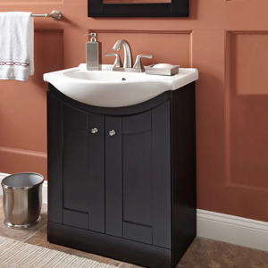 Maximizando espaço e funcionalidade com um armário de pia no banheiro