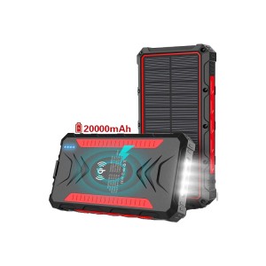 Banco de energia móvel solar portátil do carregador 20000mah