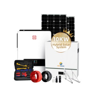 Sistema de energía solar híbrido de 10kw