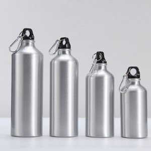 Пользовательский логотип Сублимационная печать многоразовая металлическая алюминиевая спортивная бутылка для напитков Алюминиевая бутылка для воды для велосипеда с карабинной крышкой
