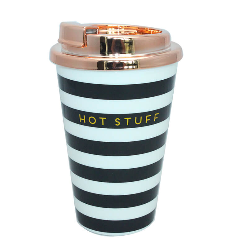 Individualus 350 ml plastikinis kelioninis kavos puodelis su silikonine rankove Teminis vaizdas