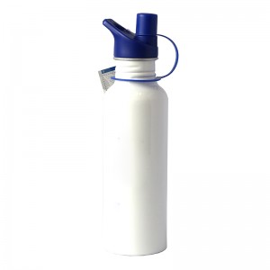 Sticla de apa din Aluminiu Sport personalizat de 700 ml cu paie
